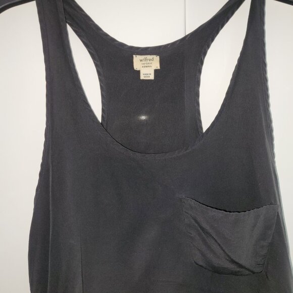 Aritzia Racer Back Silk Tank Top Bundle - 1 Black, 1 Cream  Size XS - Picture 2 of 7